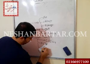 استاد در حال تدریس و آموزش پایتون