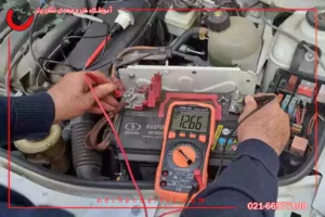 تست باتری با دستگاه مولتی متر