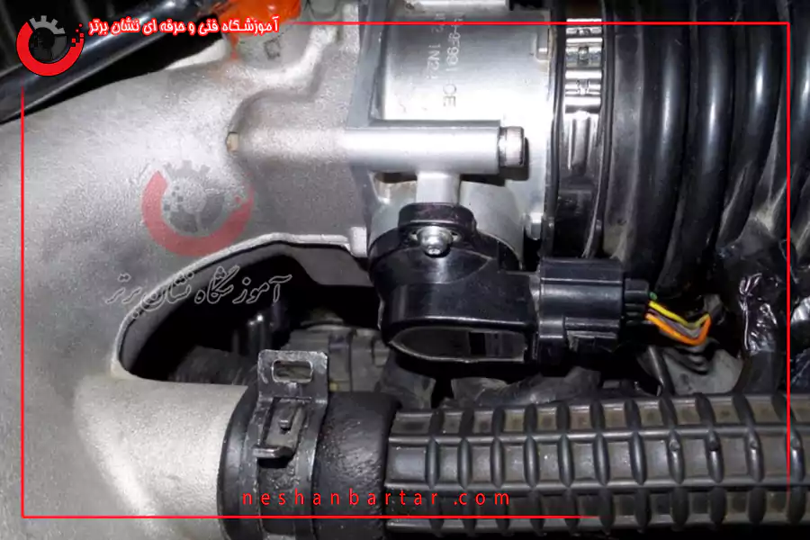 سنسور دریچه گاز یا TPS روی ماشین واقعی