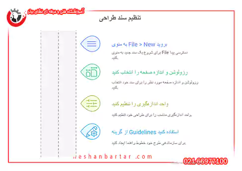 مراحل تنظیم سند طراحیدر corel draw