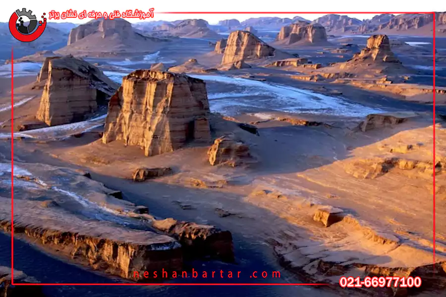 کلوتهای شهداد در کویر لوت در راهنمای گردشگری طبیعت گردی