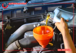 تصویری از زمان تعویض روغن موتور در انجین خودرو